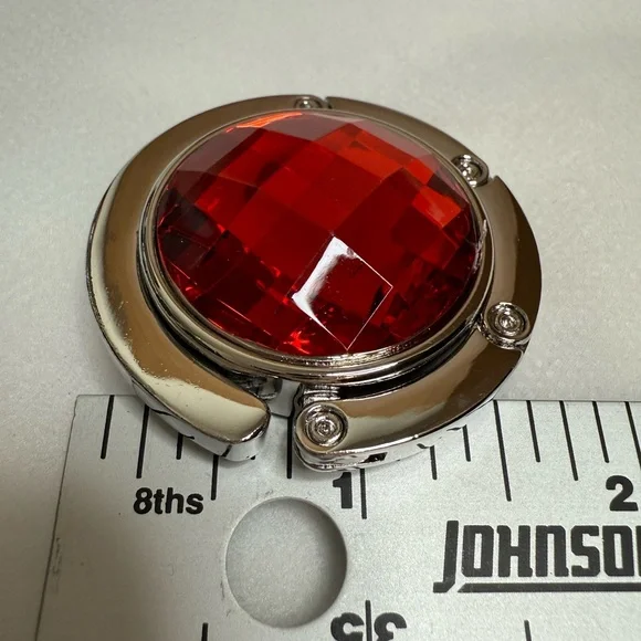 Light green and Silver-tone Purse Hook - Picture 3 of 4